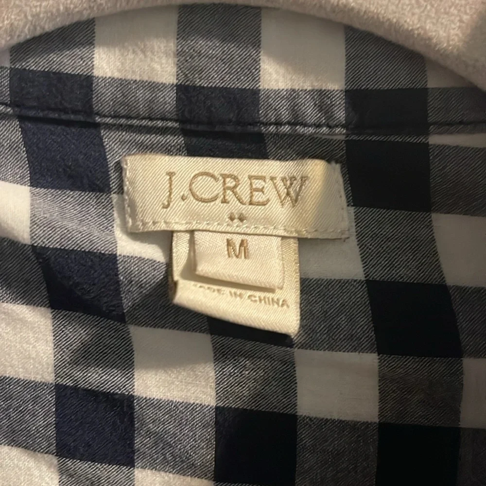 J. Crew Black‎ and White Casual Button Down Shirt